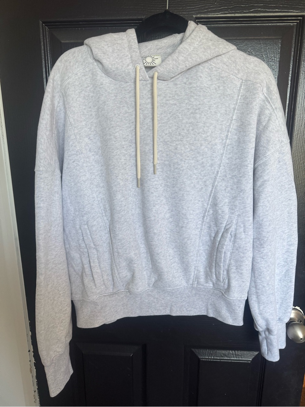 aerie Heather Gray Drawstring Pullover Hoodie